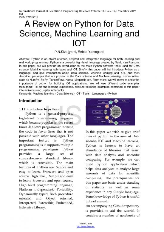 picture Python Pdf 183671 | A Review On Python For Data Science Machine Learning And Iot