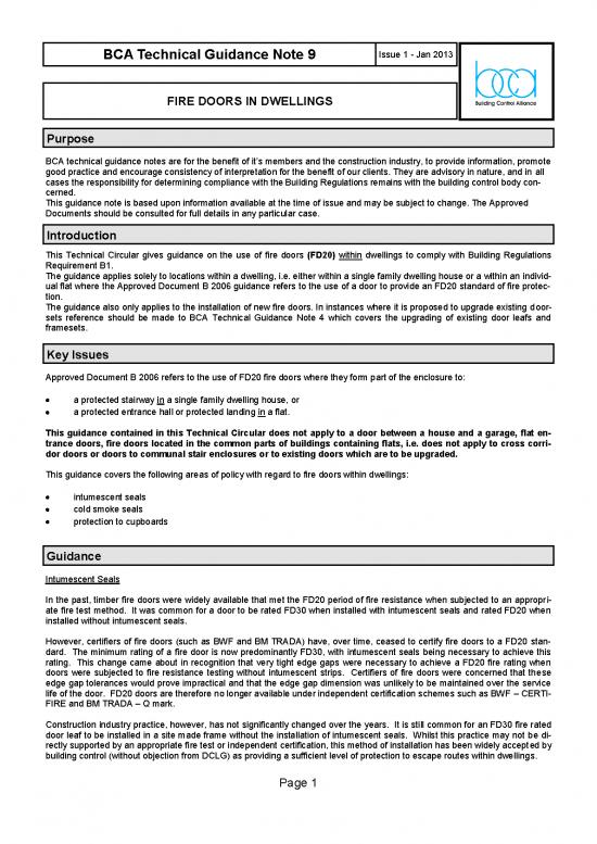 picture Bca Notes Pdf 184850 | Bca Gn 9 Fire Doors In Dwellins 1 Jan13
