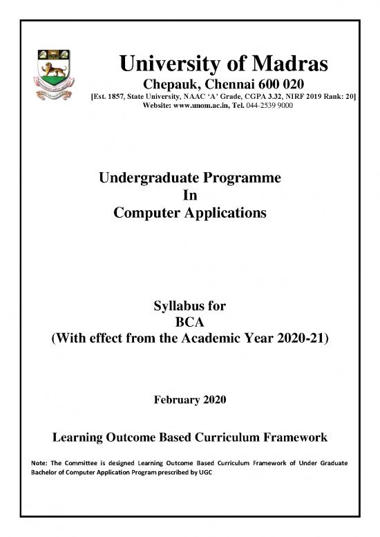 picture Computer Science Curriculum Pdf 184212 | Bca New Syllabus