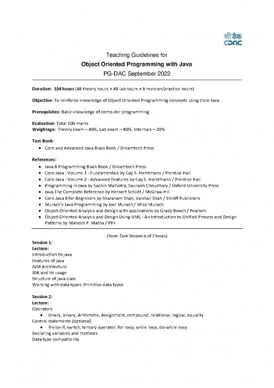 picture Programming Pdf 183536 | Dac School Tg Object Oriented Programming With Java