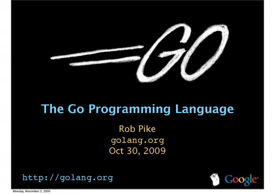 picture Programming Pdf 183251 | Go Talk 20091030