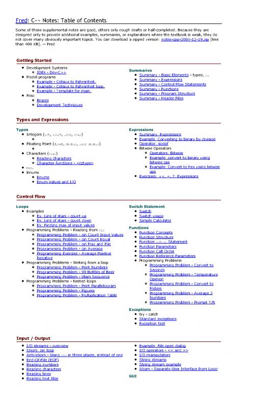 picture Elements Table Pdf 184076 | Link Notes