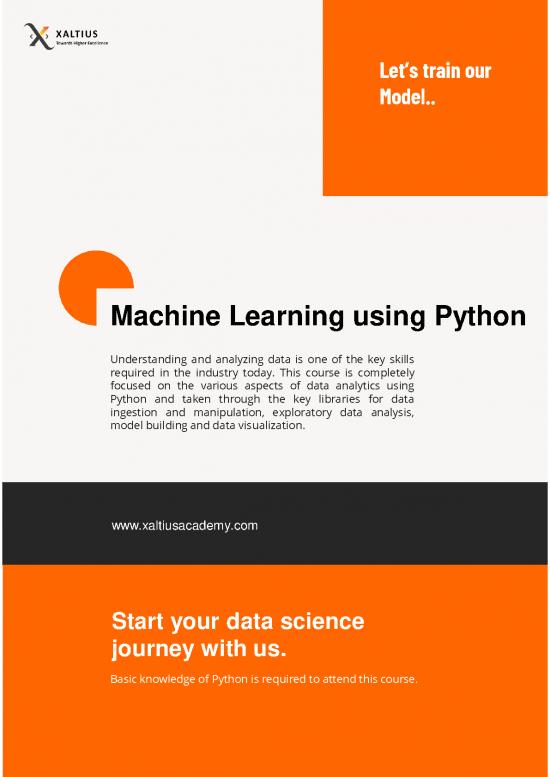 picture Python Pdf 184709 | Machine Learning Using Python Training Brochure