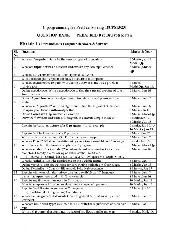 picture Programming Pdf 183501 | Module Wise Question Bank Cps
