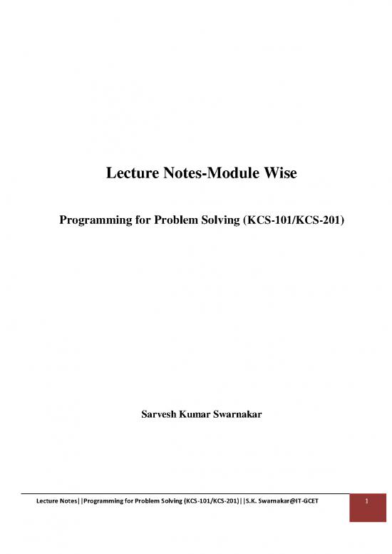 picture Programming Pdf 184745 | Notes Module Wise Kcs101 Kcs201