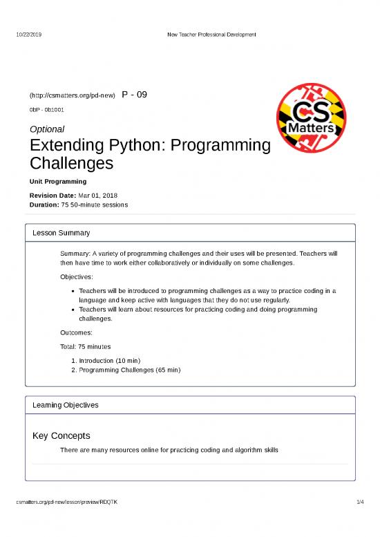 picture Python Pdf 183899 | P 09 Optional Extending Python Programming Challenges