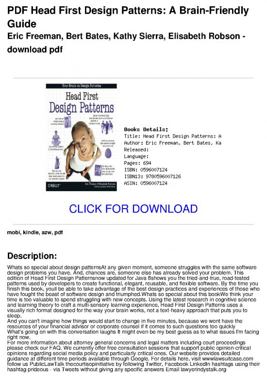 picture_Head First Design Patterns Pdf 182844 | Pdf Head First Design Patterns A Brain Friendly Guide Eric Freeman Bert Bates Kathy Sierra Elisabeth Robson Pdf Download Free Book 371900c