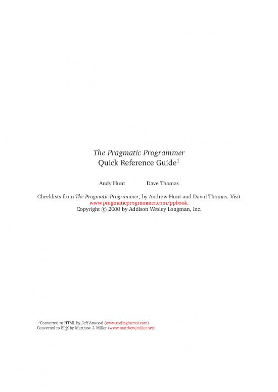 picture The Pragmatic Programmer Pdf 182929 | Pp Checklists