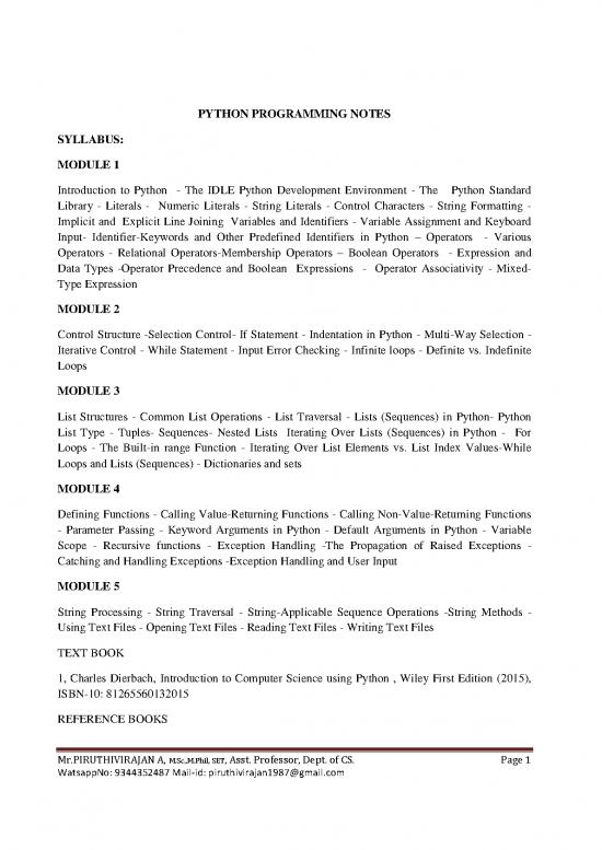 picture Python Pdf 182769 | Python Notes Unit 1 Converted