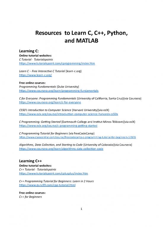 picture Python Pdf 182874 | Resources To Learn C C   Python And Matlab