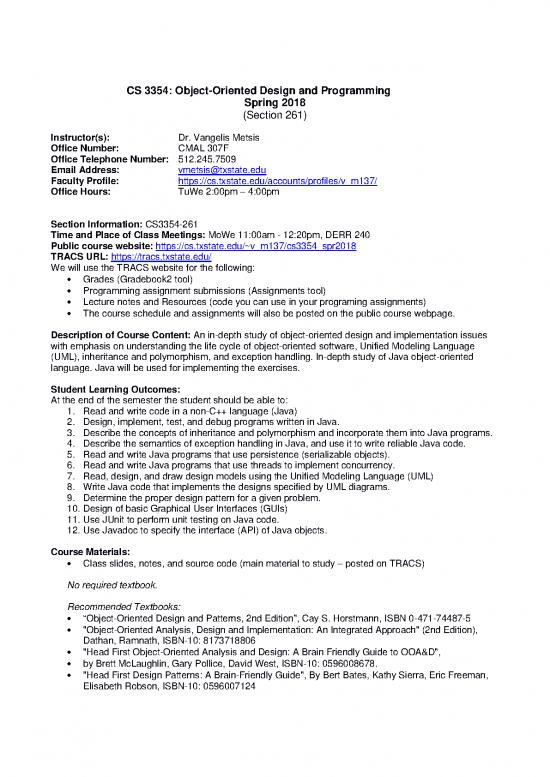 picture Programming Pdf 183472 | Syllabus Cs3354 Spr2018
