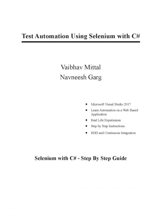 picture_Html Learn Pdf 183103 | Testautomationusingseleniumwithcsharppreview
