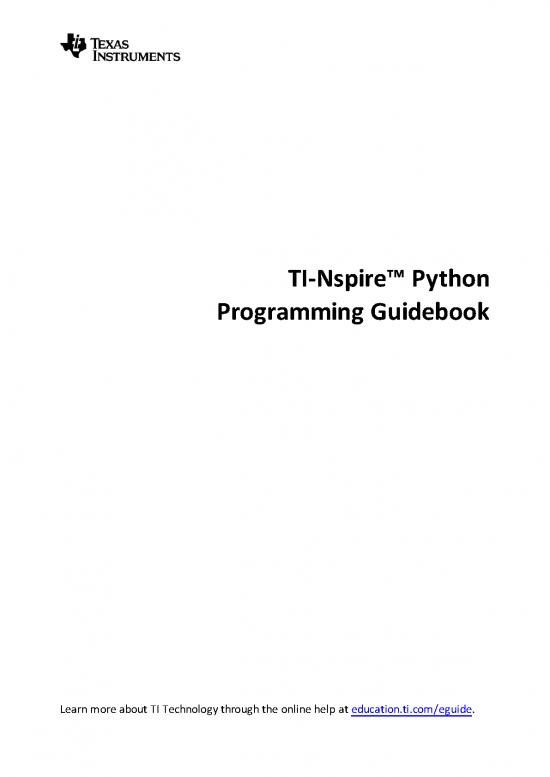 picture_Python Pdf 183146 | Ti Nspire Python Programming Guidebook En