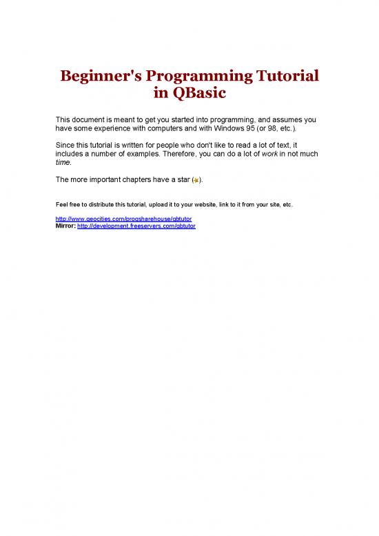 picture Programming Pdf 183366 | Tutorial Basic