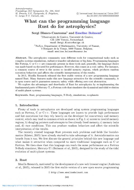 picture Programming Pdf 184237 | What Can The Programming Language Rust Do For Astrophysics