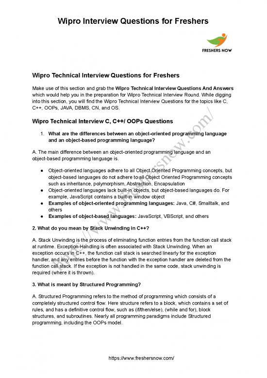 picture Programming Pdf 184903 | Wipro Interview Q A For Freshers