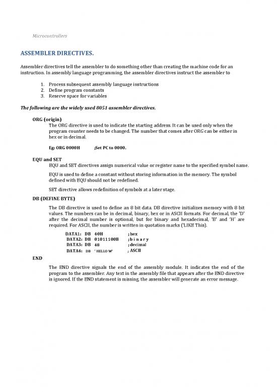 picture Programming Pdf 185506 | Assembler Directives Unitii