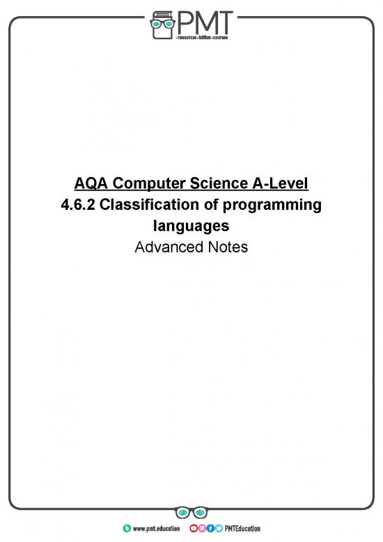 picture_Programming Languages Pdf Notes 187278 | Classification Of Programming Languages