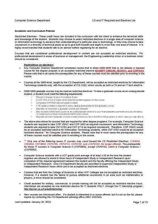 picture Computer Science Course List Pdf 187705 | Csit Elective List Ay2022 2023