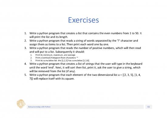 picture Python Pdf 185435 | Exercise Flowcontrol Lists