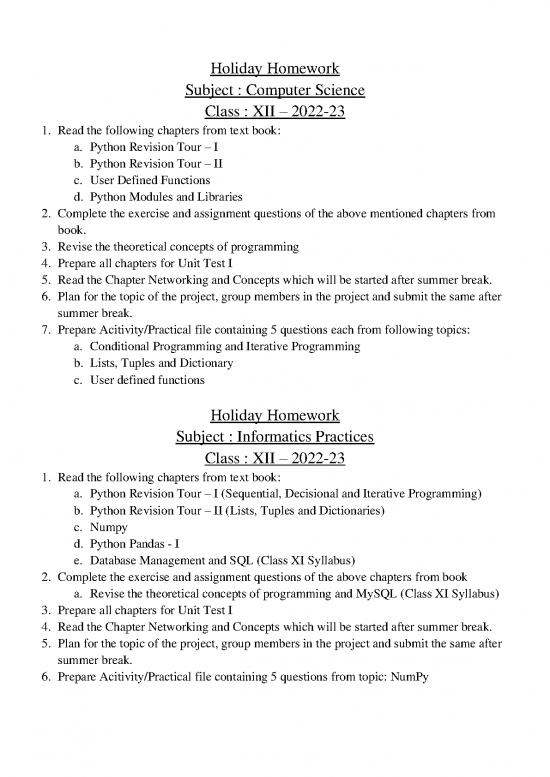picture Programming Concepts Pdf 187531 | Holiday Homework Xii Cs And Xii Ip