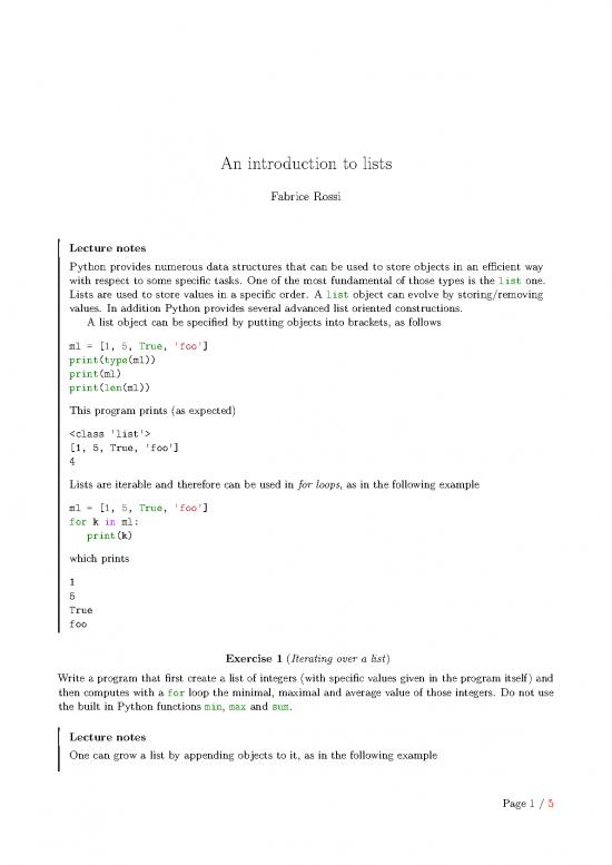 picture Python Lecture Notes Pdf 187043 | Lists Students