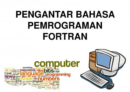 picture_Fortran Pdf 186521 | Materi 1   Pengantar Bahasa Pemrograman Fortran