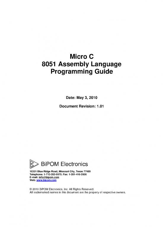 picture Programming Pdf 185696 | Micro C 8051 Asssembly Language Programming Guide