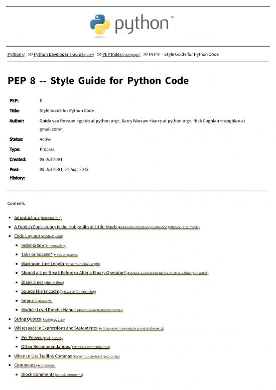 picture_Python Pdf 186344 | Pep8 Style Guide
