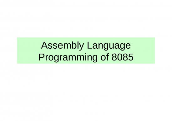 picture_Programming Pdf 185572 | Programming 8085