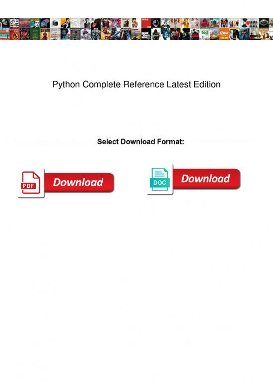 picture_Python Pdf 185618 | Python Complete Reference Latest Edition