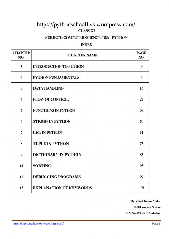 picture Computer Languages Pdf 186712 | Python Notes Class Xi Cs 083