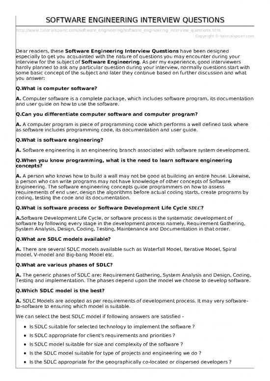 picture1_Programming Pdf 185365 | Software Engineering Interview Questions