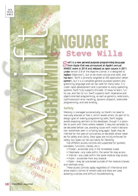 picture Programming Pdf 186043 | Swift Language