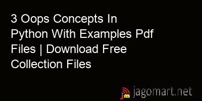 picture 3 Oops Concepts In Python With Examples Pdf Files | Download Free Collection Files