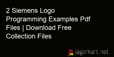 picture 2 Siemens Logo Programming Examples Pdf Files | Download Free Collection Files