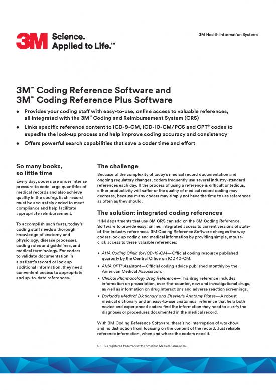 picture Software Coding Pdf 189552 | 3m Coding Ref And Refplus Fact Sheet