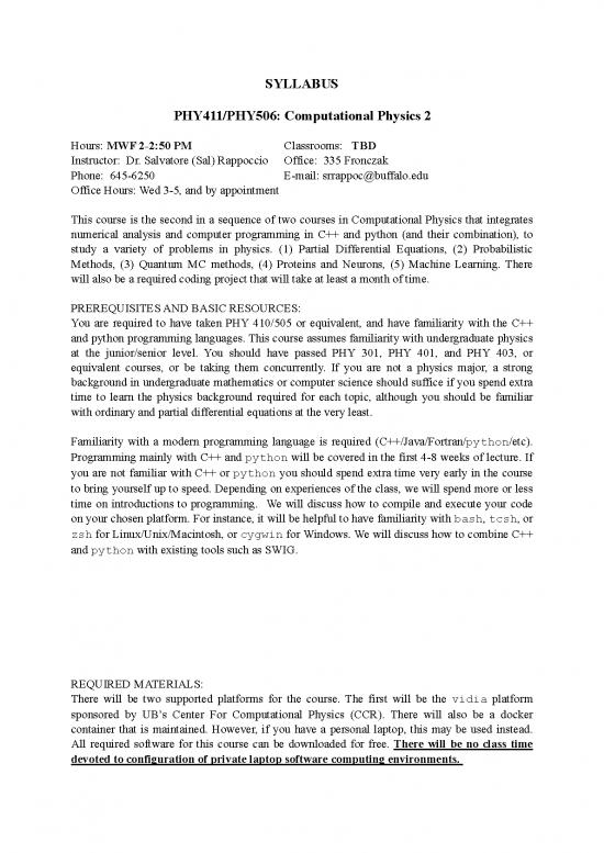 picture_Computational Physics With Python Pdf 190337 | 411 Syllabus Eval Rappoccio Spring2020