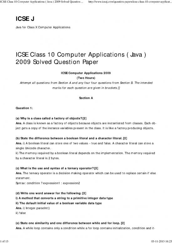 picture_5492 Icse Class 10 Computer Applications ( Java ) 2009 Solved Question Paper   Icse J