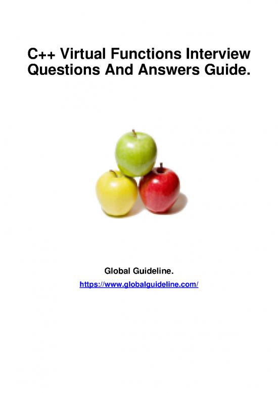 picture_Pdf Job Interview 188094 | C Virtual Functions Interview Questions And Answers 1185