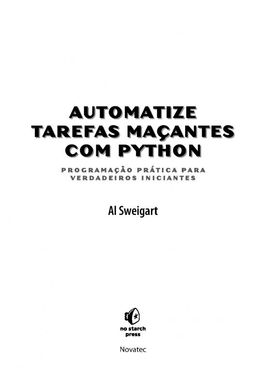 picture_Automate The Boring Stuff With Python Free Pdf 187988 | Capitulo 9788575224465
