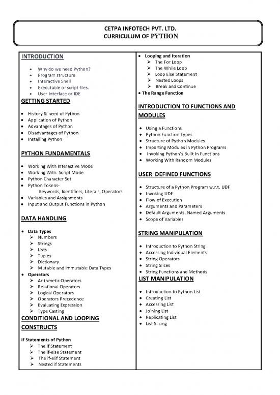 picture_Python Fundamentals Pdf 188536 | Cetpa Python Course Content