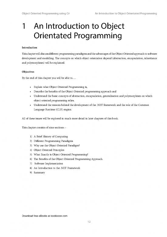 picture Programming Concepts Pdf 189587 | Chapter 1   An Introduction To Object Orientated Programming