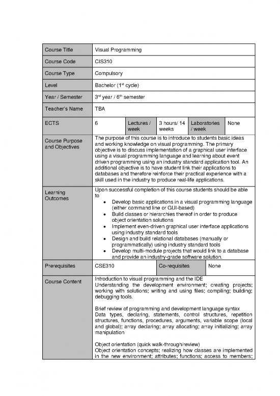 picture_Visual Programming Pdf 189908 | Cis310
