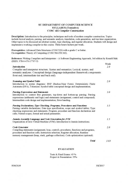 picture Principles Of Compiler Design Pdf 188444 | Cosc 432