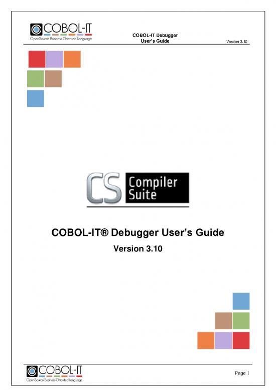 picture Cobol Pdf 188309 | Debugger User Guide