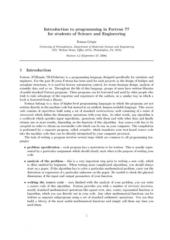 picture Fortran Pdf 188280 | F77intro