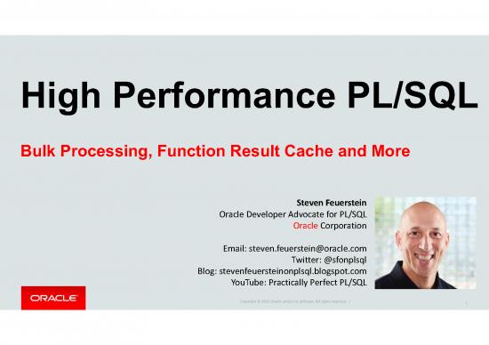 picture_Feuersteinhigh Performance Plsql