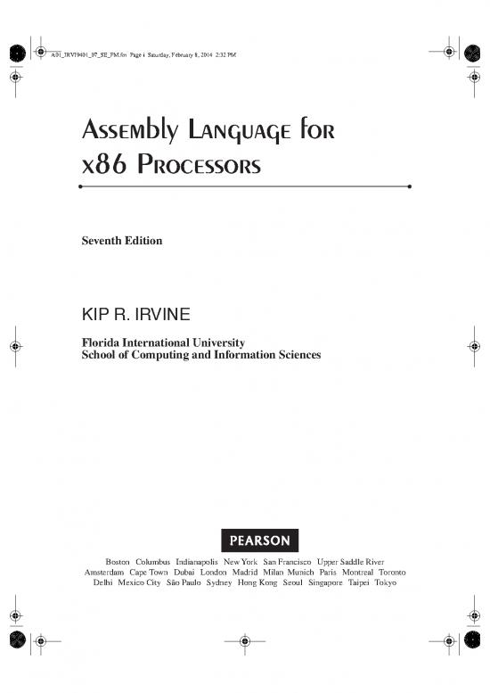 picture Assembly Language For X86 Processors Pdf 190071 | Frontmatter 7e