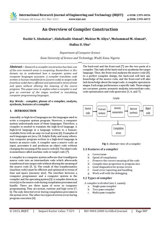 picture_Compiler Construction Pdf 188205 | Irjet V8i398